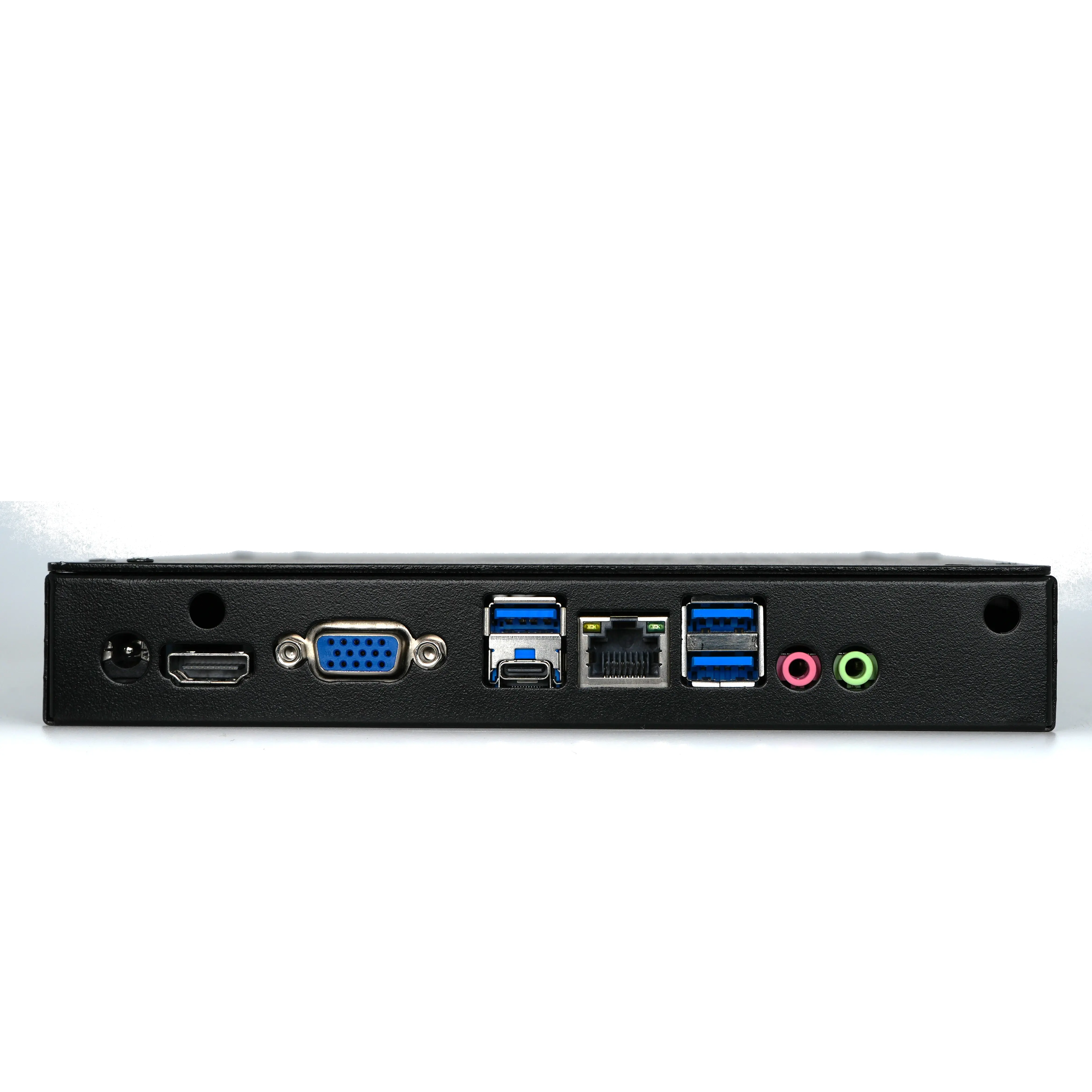 Thinvent® Treo Mini PC, Intel® processor N100 (4 core, up to 3.4 GHz, 6 MB cache), 4GB DDR4 RAM, 128GB SSD, 12V 5A Adapter, No WiFi, Ubuntu Linux | Treo 100 Rear view